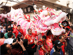 Dragon's dance at Panyu folk festival