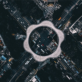 Aerial views of Guangzhou’s overpasses 