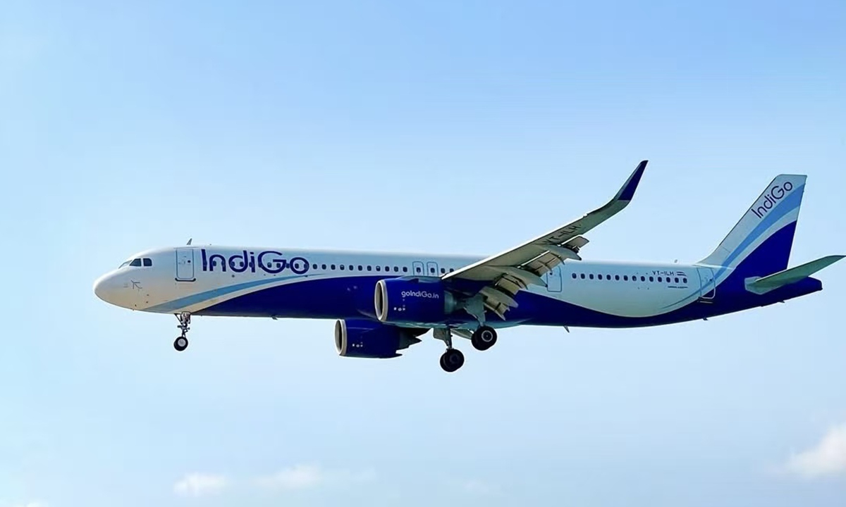 An IndiGo aircraft Photo: Courtesy of IndiGo
