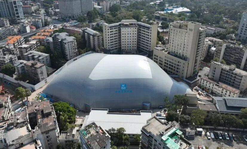 9,000-square-meter "giant airbag" installed in Guangzhou