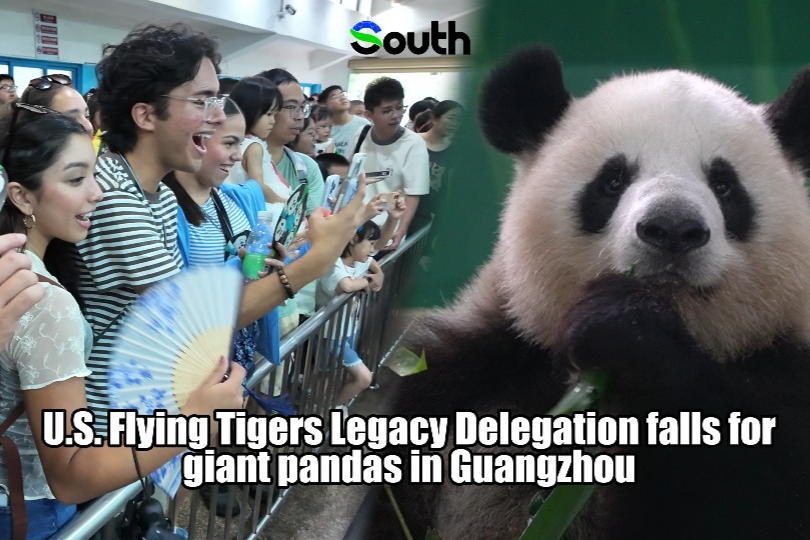 U.S. Flying Tigers Legacy Delegation falls for giant pandas in Guangzhou